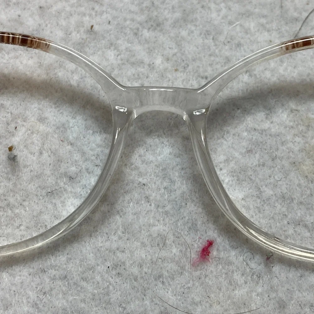JSJ Daffodil Eyeglasses Womens Brown Clear Gold Oval Frames 53-16-135